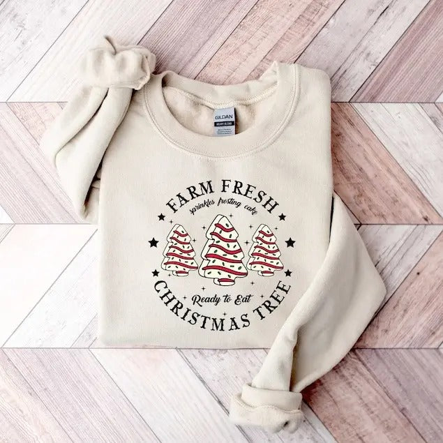 Farm Fresh Tree Shirt Tree Cake Shirt Cake Shirt T-Shirts