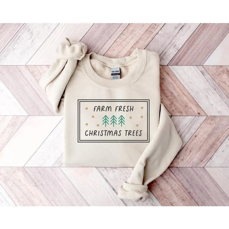 Farm Fresh Trees Minimalistic Shirt Cute Farm Fresh Xmas T-Shirts