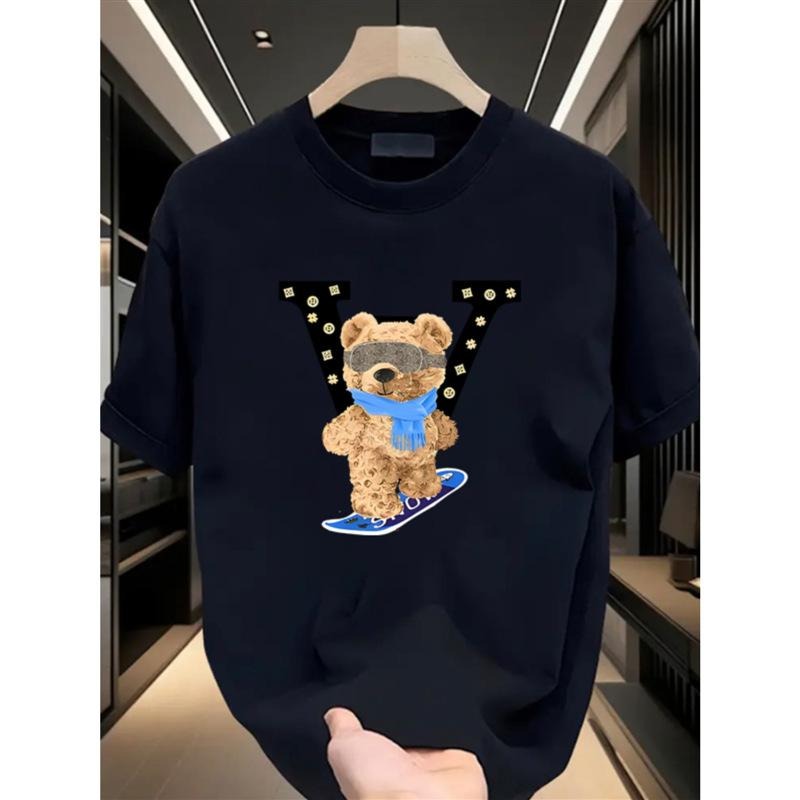 Brand Cotton Short Sleeved Ins Printed All Matching Couple Half Sleeve Top T-Shirts