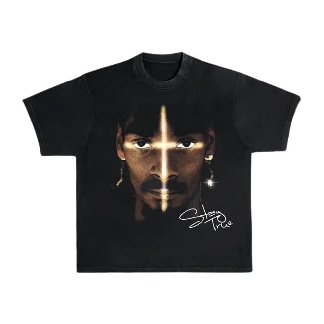 Street Hip Hop Characters Sdogg Print Top Womenswear Underwear Humen T-Shirts