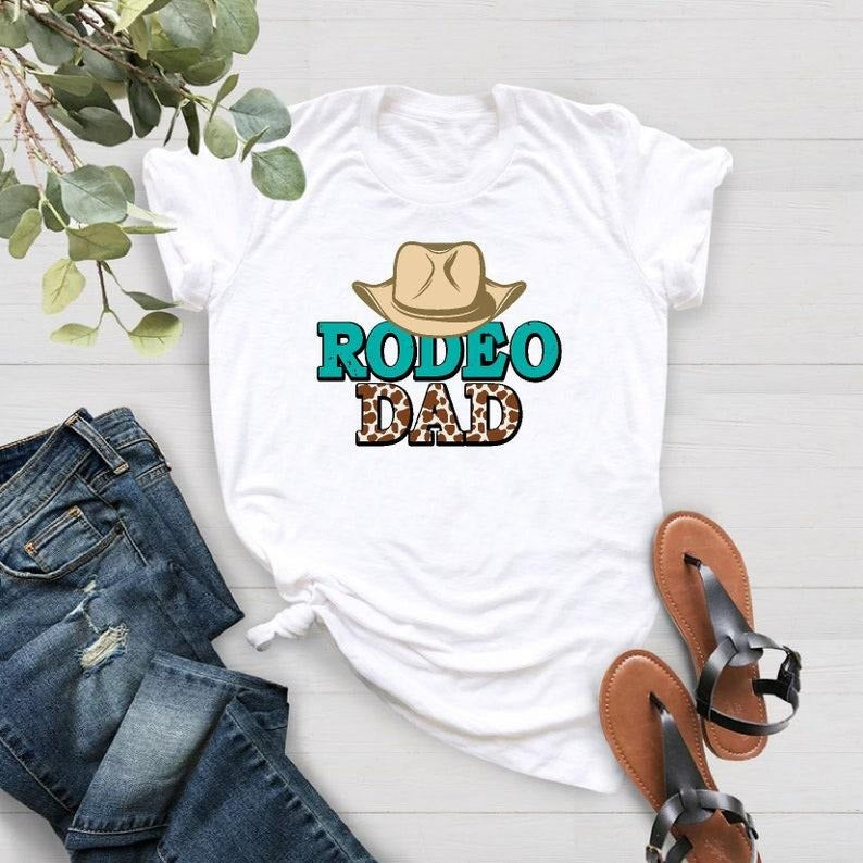 Rodeo Dad Western Cowboy Shirt Country Dad Western Rodeo Shirt Rodeo Howdy Dad Western T-Shirts