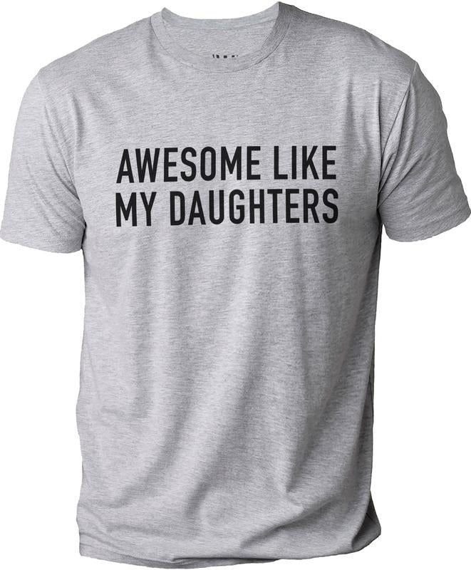 Awesome Like My Daughters Shirt Funny Daughter Dad Shirt Fabric Menswear T-Shirts