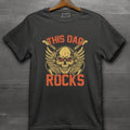 This Dad Cool Dad Rocks Skull Skeleton Shirt Skull Skeleton Designed Dad T-Shirts