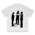Fearless Blurred Street Portrait Print Cotton T-Shirts