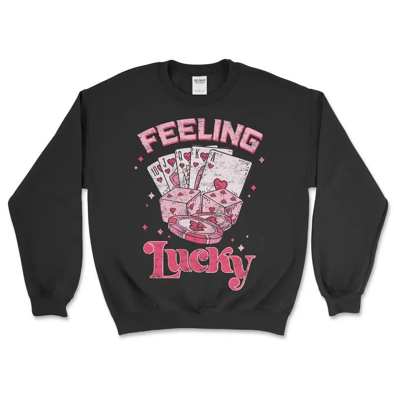 Feeling Lucky Casual Fabric T-Shirts