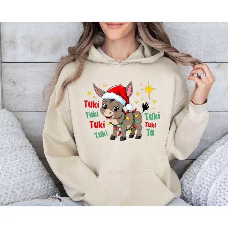 Feliz Navidad Shirt Mexican Mi Burrito Sabanero Latino Xmas Tuki Tuki Donkey Shirt T-Shirts