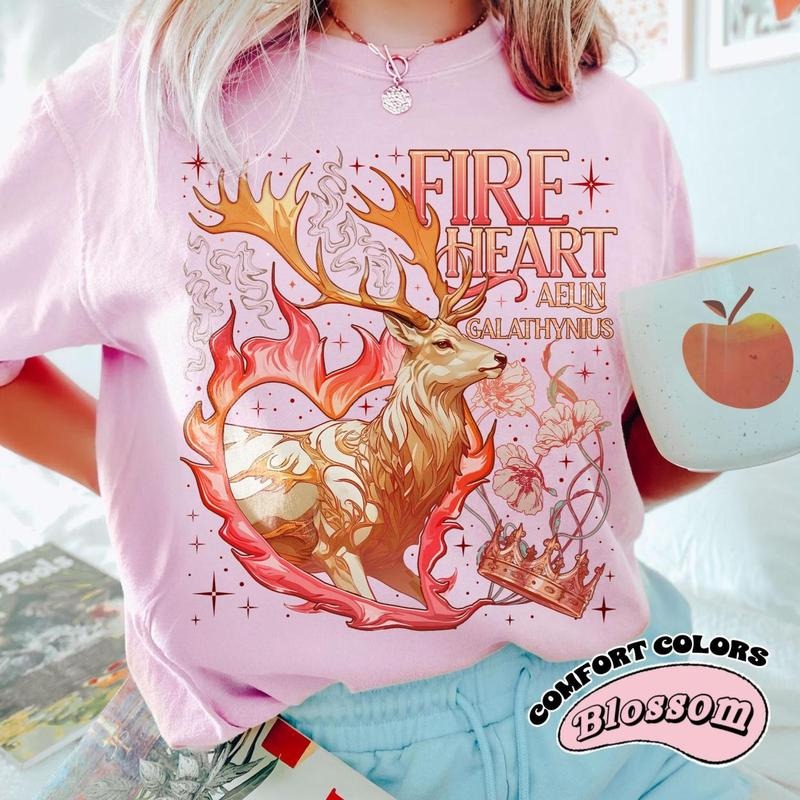 Fenrys Gavriel Bookish Fire Heart Rowan Gavriel Fenrys Connall Lorcan & Vaughn Throne Glass Shirt T-Shirts