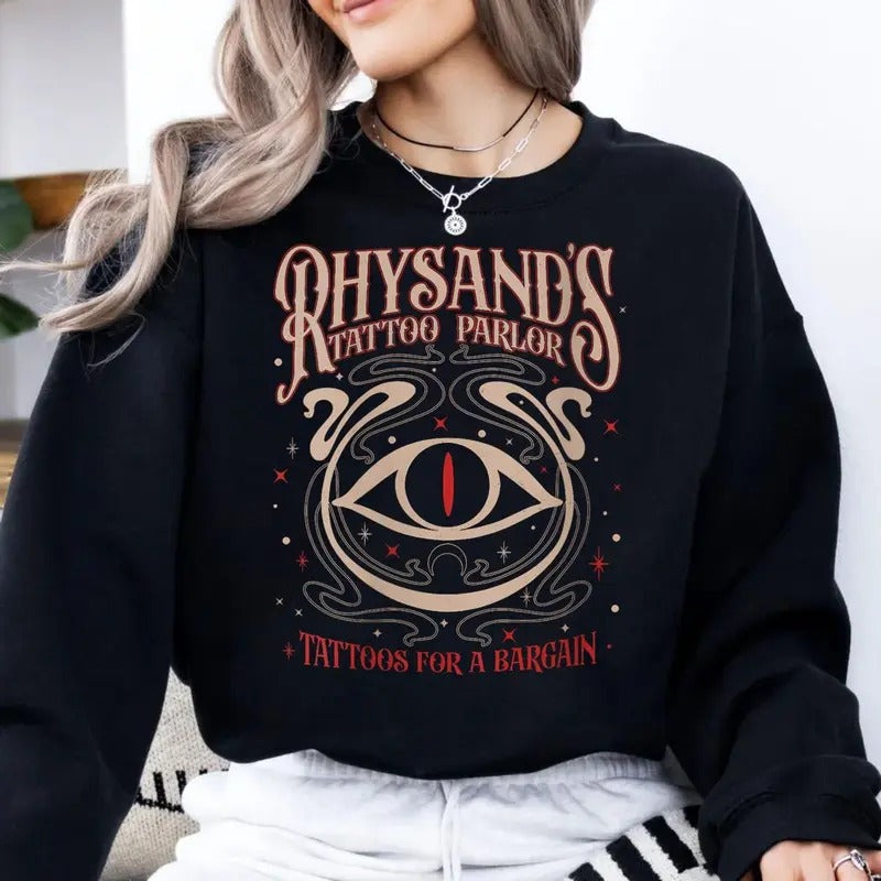 Feyre Rhysand Acotar Velaris Rhysand'S Tattoo Parlor Shirt Bookish Black Night Court Novel Book Lover T-Shirts