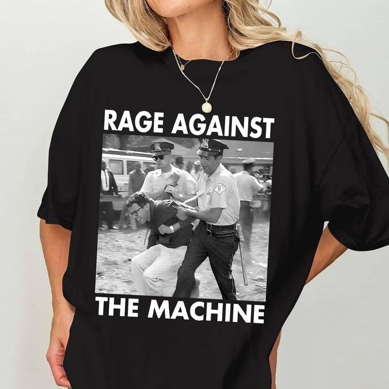 Fightt Oligarchy Tour Political Activism Shirt 1963 Arrestt Shirt Rage Againstt Machine T-Shirts