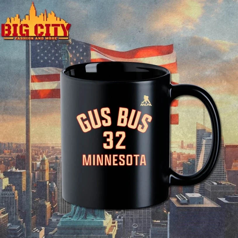 Filip Gustavsson Minnesota Gus Bus Name &amp; Number t-shirt