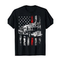 Fireman American Flag Thin Red Firefighter Shirt Made USA T-Shirts