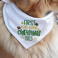 First Fur Ever 2023 Dog Bandana Puppy Handkerchief 1st Pet Neck Scarf New Dog Bandana T-Shirts