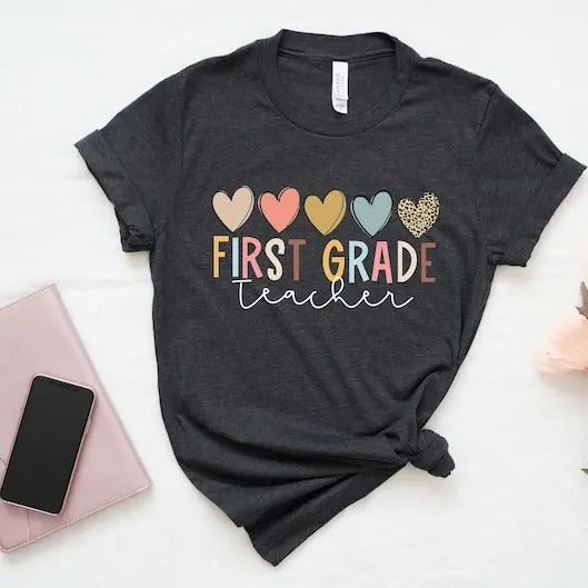 First Grade Teacher 1st Grade Teacher Shirt First Day School Shirt Back School Shirt First Grade Shirts Teacher Shirt T-Shirts