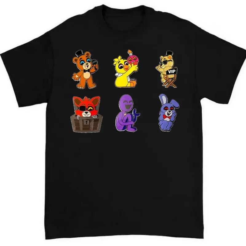 Five Night Freddy Anime Cartoon Horror T-Shirts