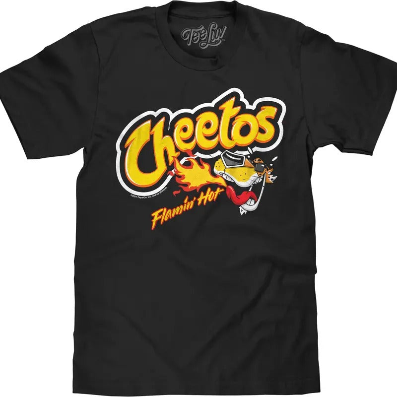 Flamin' Hot Cheetos Chester Cheetah Black T-Shirts