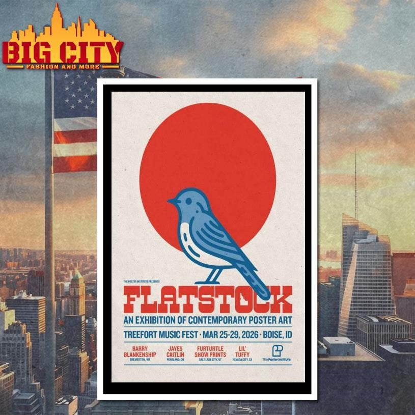 Flatstock Boise ID 3 25-3 29 2026 Poster Shirt