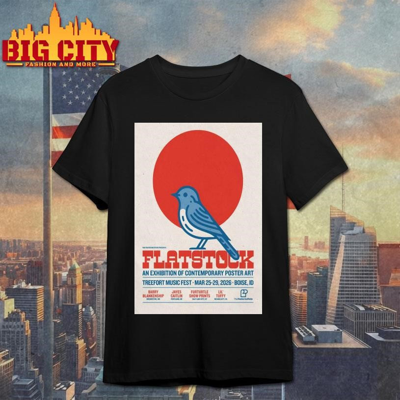 Flatstock Boise ID 3 25-3 29 2026 Poster Shirt