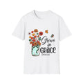 Floral Grow Grace Succulent Plant Christian Religious T-Shirts