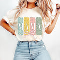 Floral Mama Coquette Bow Mama Mama Varsity Floral Spring Mom Mother Boho Mama Shirt T-Shirts
