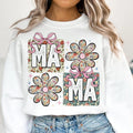 Floral Mama Coquette Bow Retro Mama Flower Shirt Mama Groovy Preppy Shirt T-Shirts