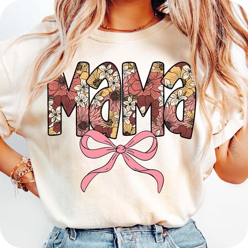 Floral Mama Coquette Mama Flower Retro Mama Flower Mama Floral Mama T-Shirts