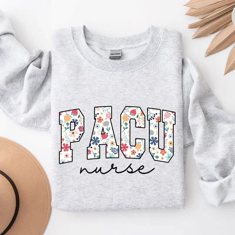Floral Pacu Nurse Pacu Nurse Shirt Post Anesthesia Care Unit Nurse Pacu Nurse Pacu Squad Fabric Man Menswear T-Shirts