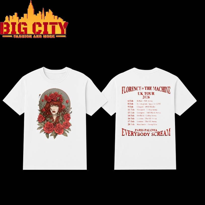 Florence And The Machine UK Tour 2026 Two Sided Shirt