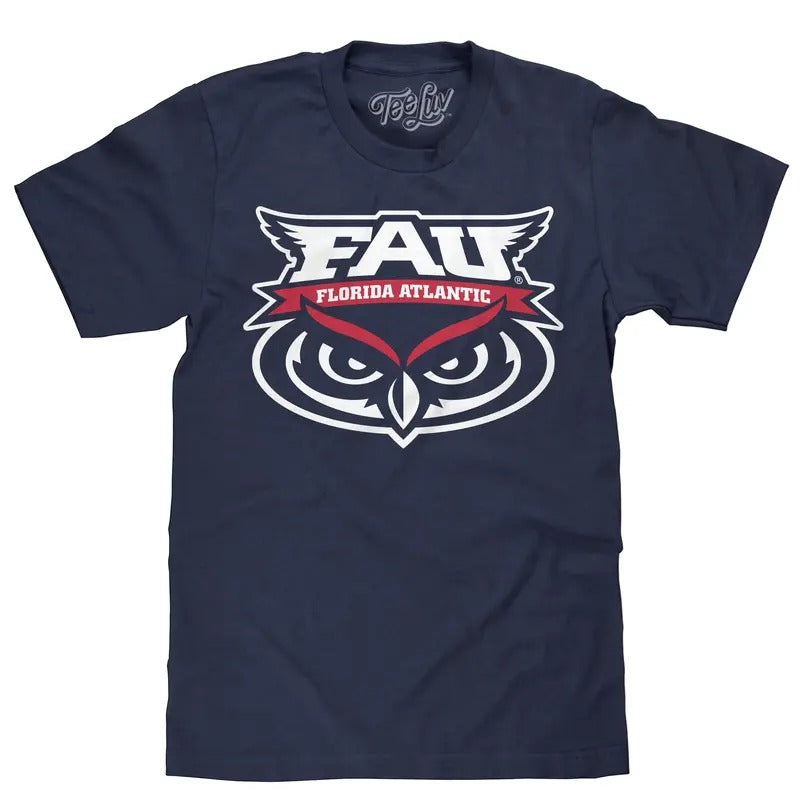 Florida Atlantic University Owls Navy Blue T-Shirts