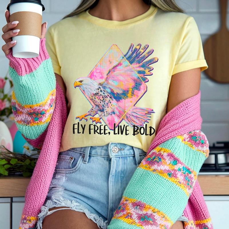 Fly Free DTF Transfers THIS IS NOT SHIRT T-Shirts