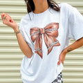 Football Bow Top T-Shirts