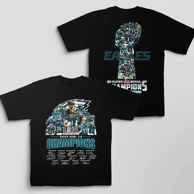 Football Champions Shirt Gildan 5000 Heavy Cotton Casual Crew Neck Football Menswear Philly Champ. Eagle Champ.Ons 2025 T-Shirts