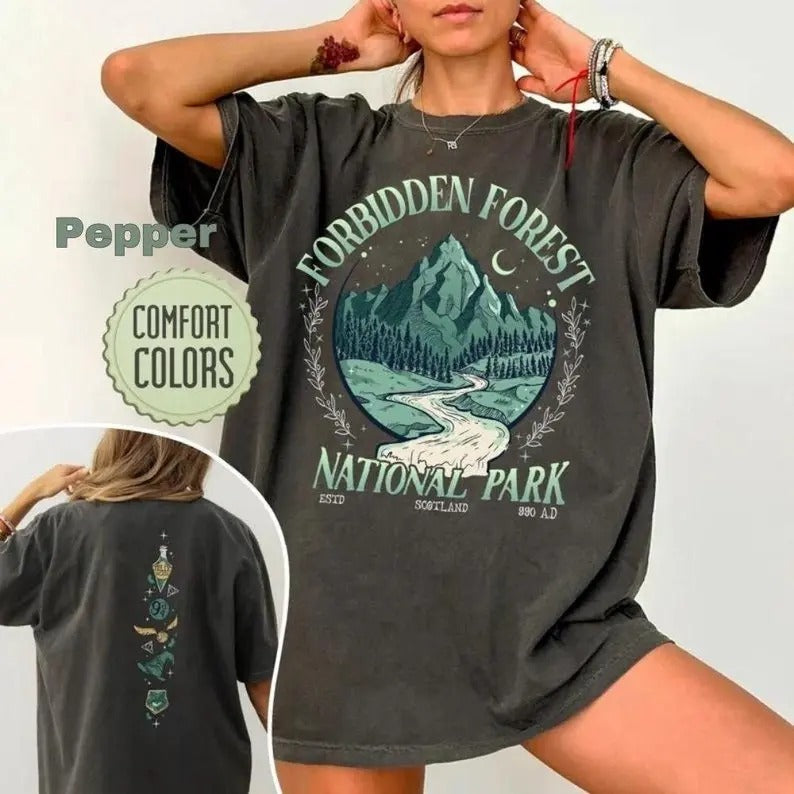 Forbidden Forest Shirt Potterhead Shirts Potterhead Wizard School Shirt HP Fan Magical Shirt Magic VVizardry Wand Potterhead T-Shirts