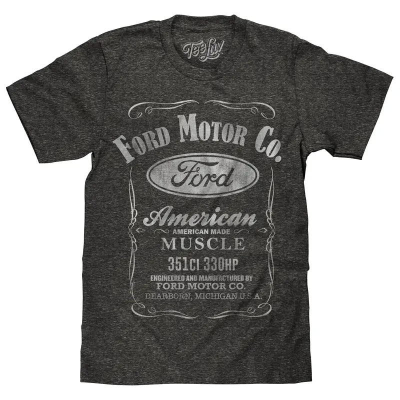 Ford Motor Co. American Made Muscle Gray T-Shirts