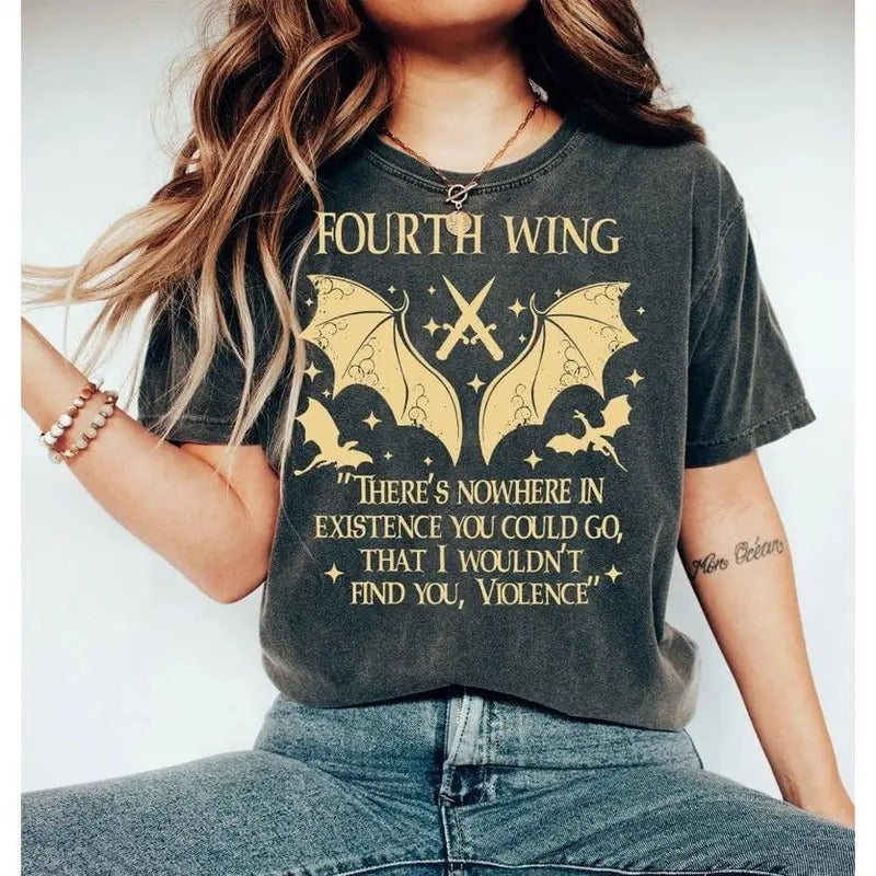 Fourth Wing Dragon Rider Basgiath War College Violet Sorrengail Rebecca Shirt Romantasy Fantasy Bookish Shirt Dragon Rider T-Shirts