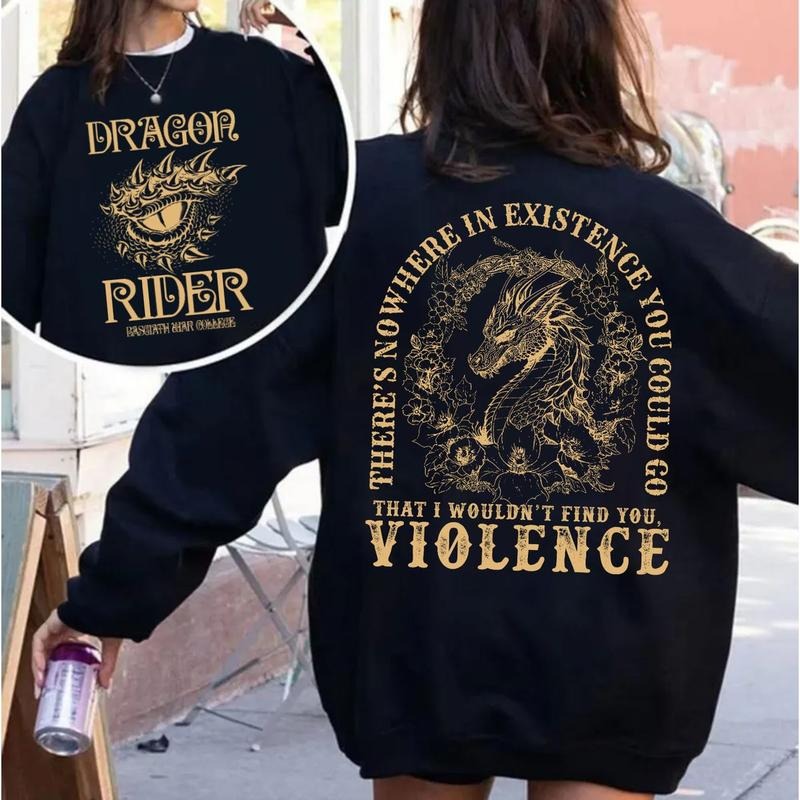 Fourth Wing Dragon Rider Two Sides Shirt Xaden Riorson 4th Wing Shirt Basgiath War College Shirt Bookworm Bookish Book Lover T-Shirts