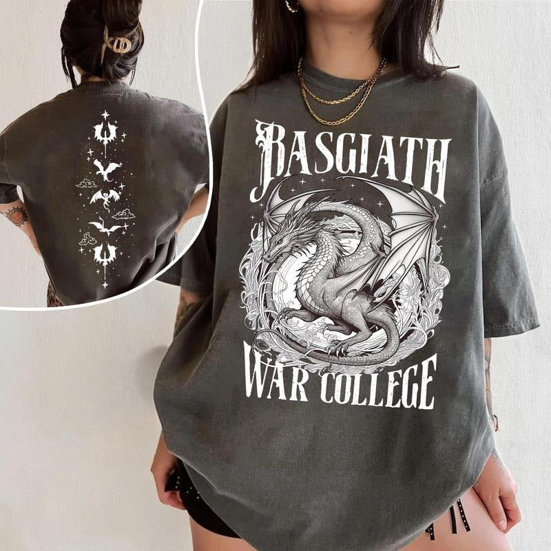Fourth Wing Dragon Shirt Tairn & Andarna Basgiath War College Bookish T-Shirts