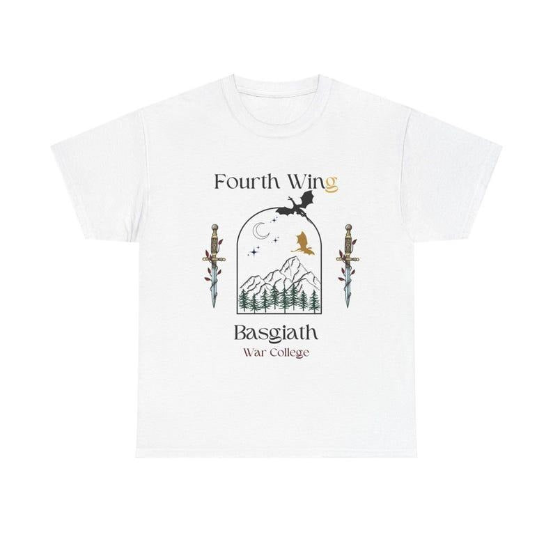 Fourth Wing Shirt Basgiath War College Fantasy Romance Dragon Rider Violet Xaden T-Shirts
