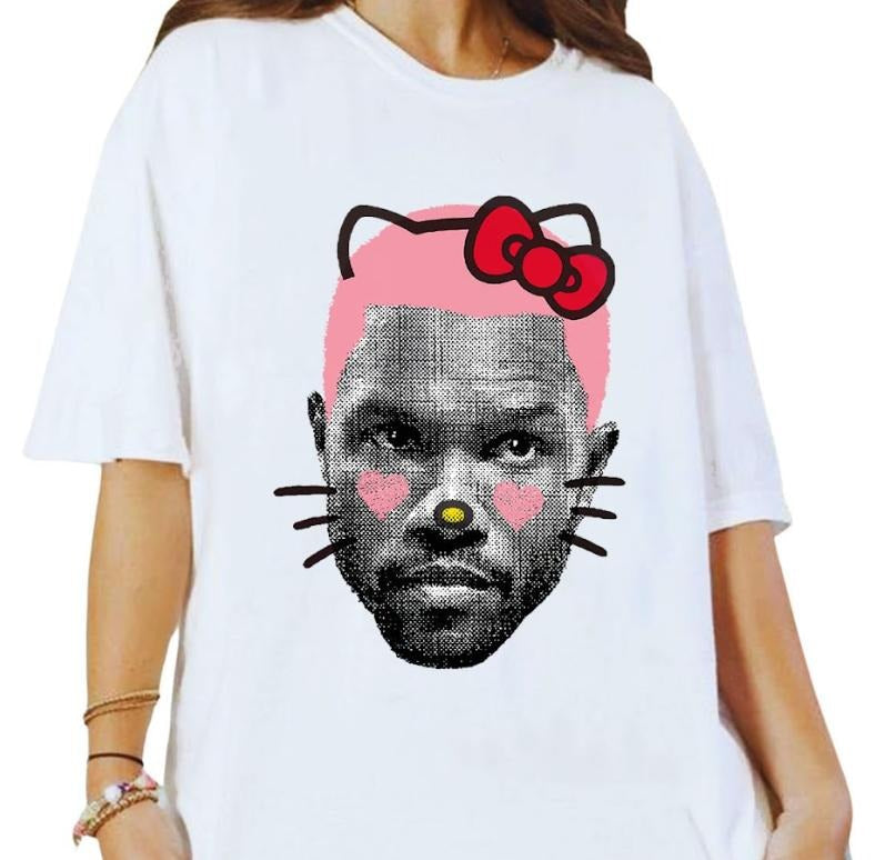 Frank Kitty (PINK) Cute Shirt Heart T-Shirts