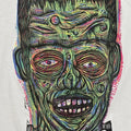 Frankenstein Woodcut Hand Printed Menswear Cotton Top Soft Long T-Shirts