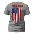 Freedom USA Flag Back Print Patriotic T-Shirts