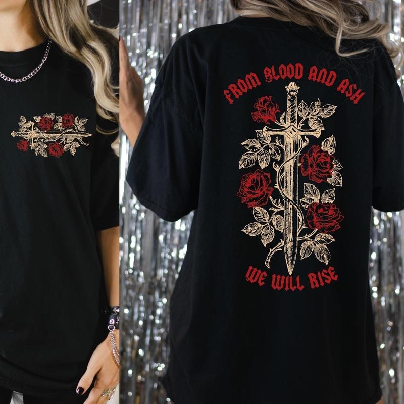 Blood Ash We Will Rise Shirt Jennifer L Poppy Hawke Prince Casteel Book Lover T-Shirts