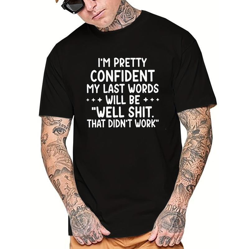 Funny 'That Didn'T Work' Print Casual Short Sleeve Summer Spring Fall Tops As Made USA T-Shirts