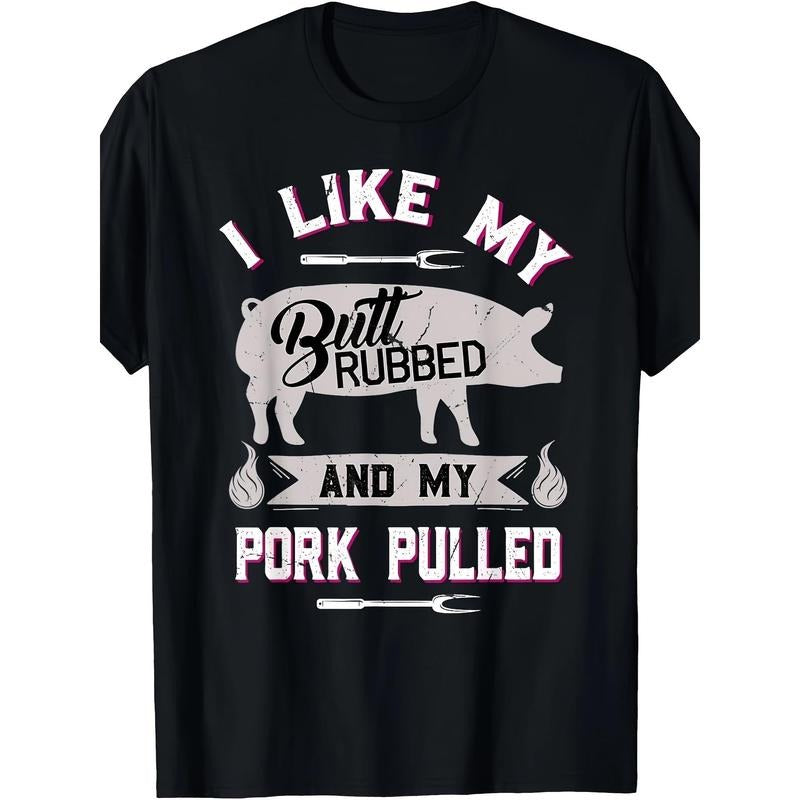 Funny BBQ Grilling Quote Pig Pulled Pork Made USA T-Shirts