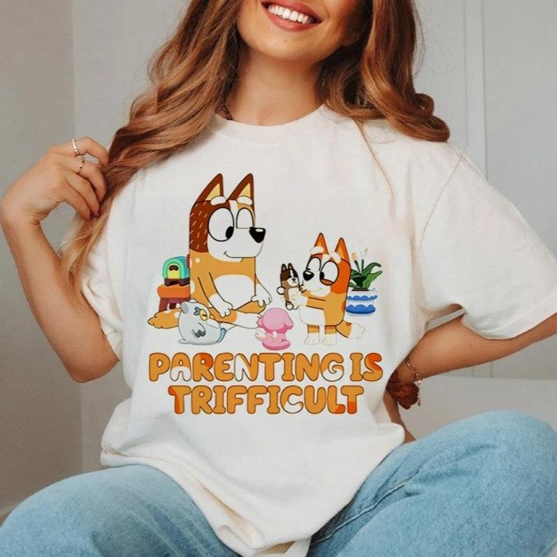 Funny Bluey Quotes Parenting Is Difficult Happy DRG Bluey Mom DRG Best Mom Ever Her T-Shirts