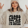 Funny Christian Shirt Jesus Loves You Im Trying Faith Based Shirt Funny Christian Christian Retro Shirt Jesus Shirt T-Shirts