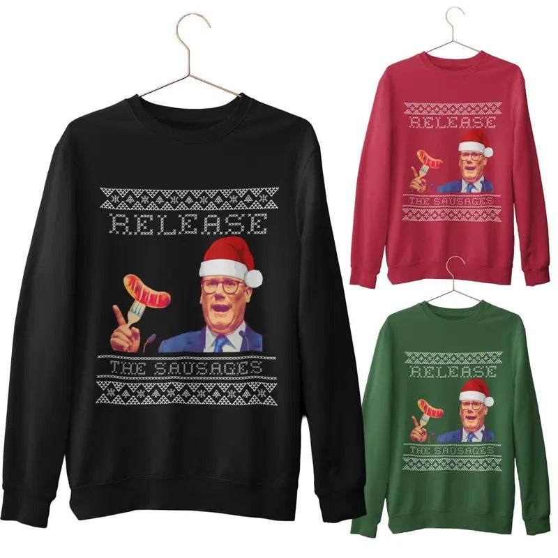 Funny Jumper 2024 Keir Starmer Release Sausages Alternative T-Shirts
