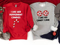 Funny Couples I Like Her Peppermint Candies I Like His Candy Cane Wife Husband X Mas Party Newly Married T-Shirts