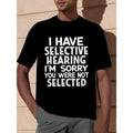 [Funny Hearing ] Funny Selective Hearing Ultra Casual Short Sleeve Crew Neck Summer Spring Fall As Unique Made USA T-Shirts