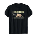 [Funny ] Black Cotton Funny Lubrication Key Casual Short Sleeve Comfortable Round Neck Regular Fit Geometric Pattern Made USA T-Shirts