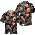 Funny Halloween 3D Beach Hawaiian 2025 Summerween Shirt Horror Characters Shirt Spooky Season Hawaiian Shirtstyle{N002}2 T-Shirts